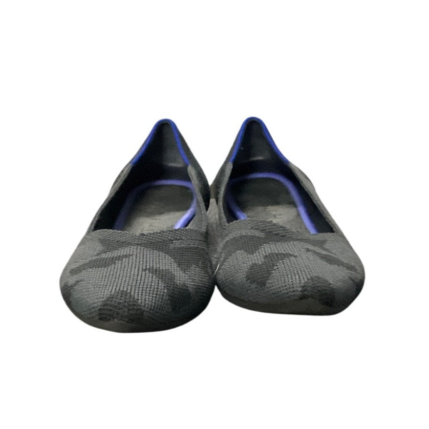 Rothy’s The Point Flats Camo Black Grey Knit Washable Shoes Women’s Size 8.5