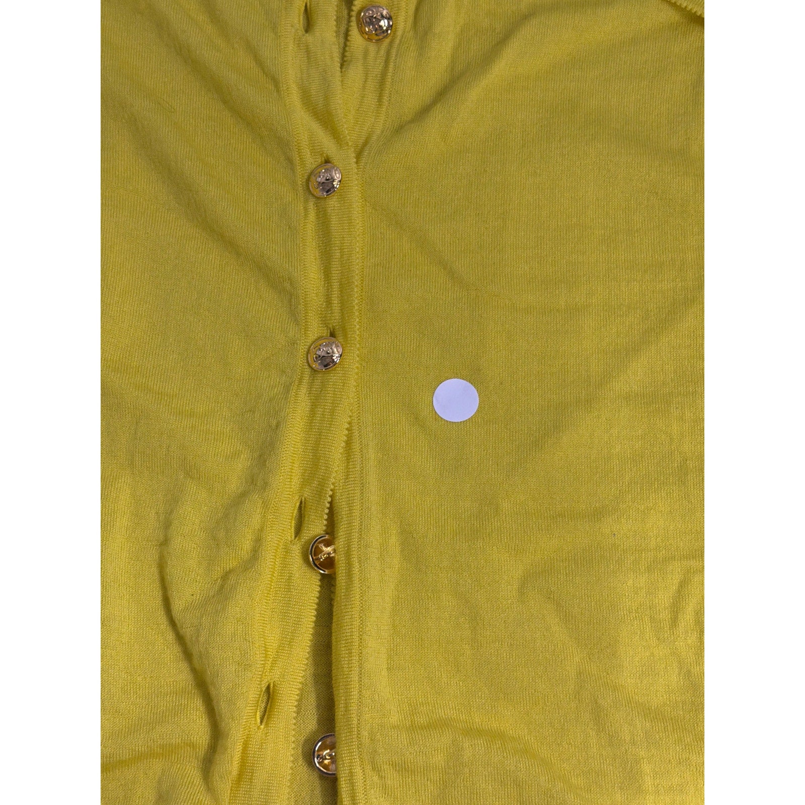 Escada Chartreuse Button Front Knit Cardigan Size L Made in Italy