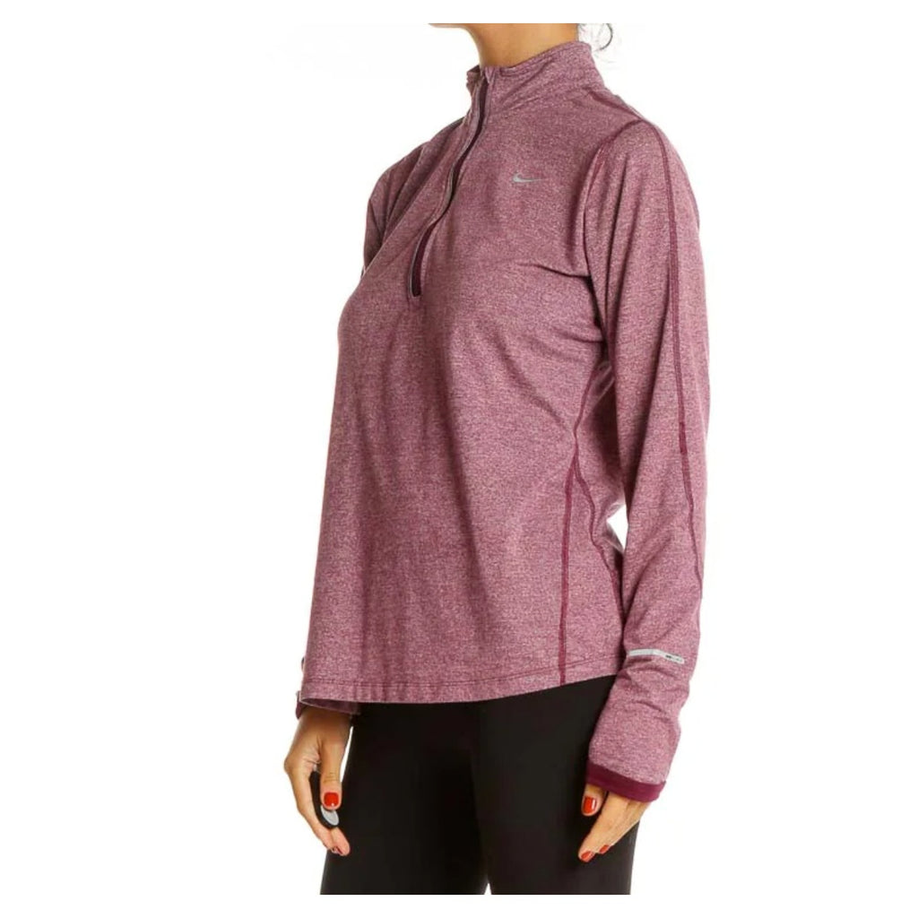 Nike Red Zip Up Thumb Hole Sweatshirt sz M