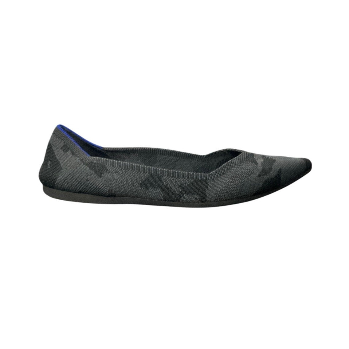 Rothy’s The Point Flats Camo Black Grey Knit Washable Shoes Women’s Size 8.5