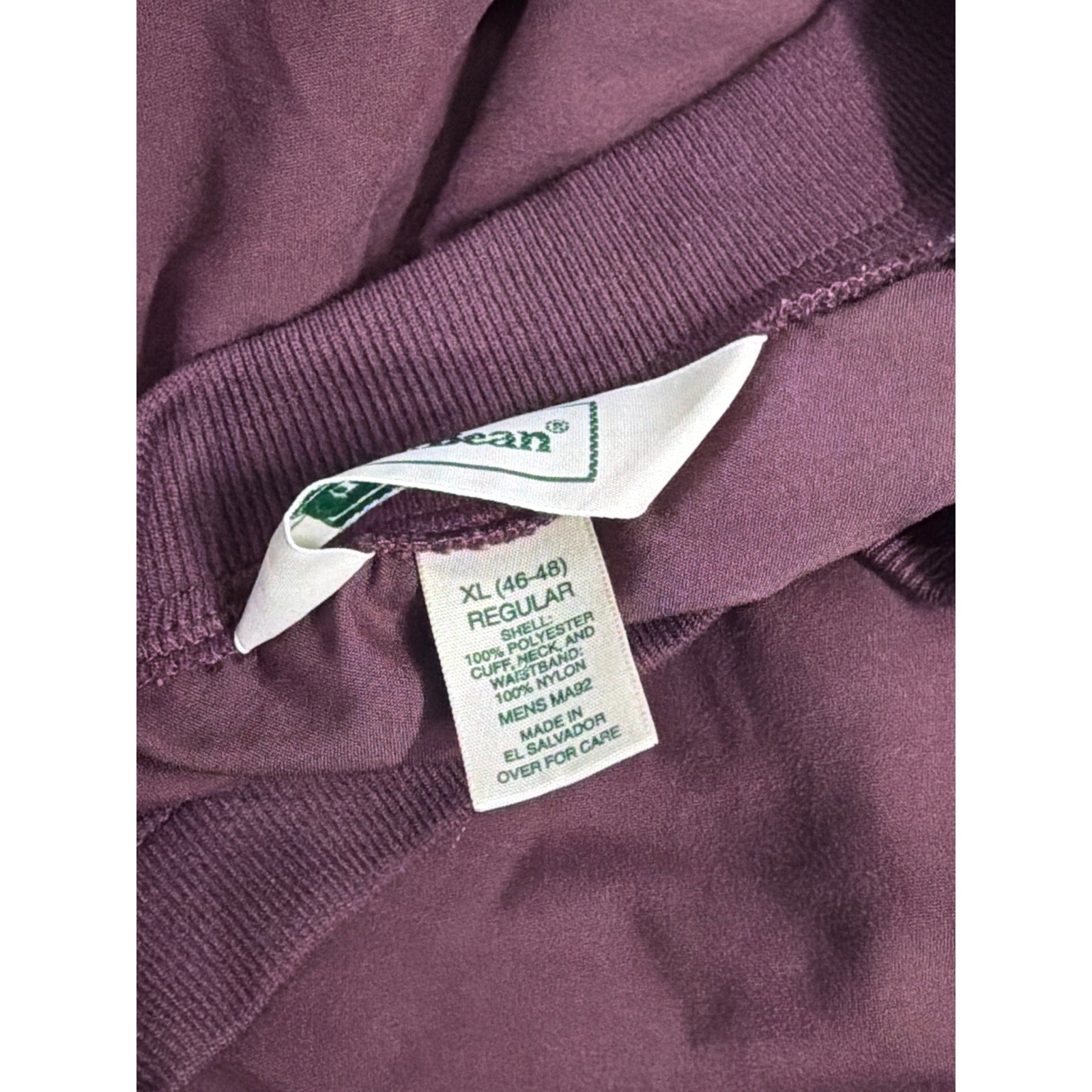 L.L. Bean Mens Mauve V Neck Pullover Sweatshirt Classic Outdoor Size XL