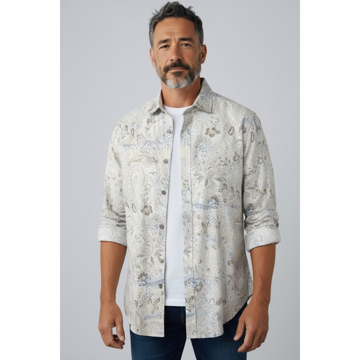 Tommy Bahama Paisley Button Down Shirt Men’s L Coastal Classic