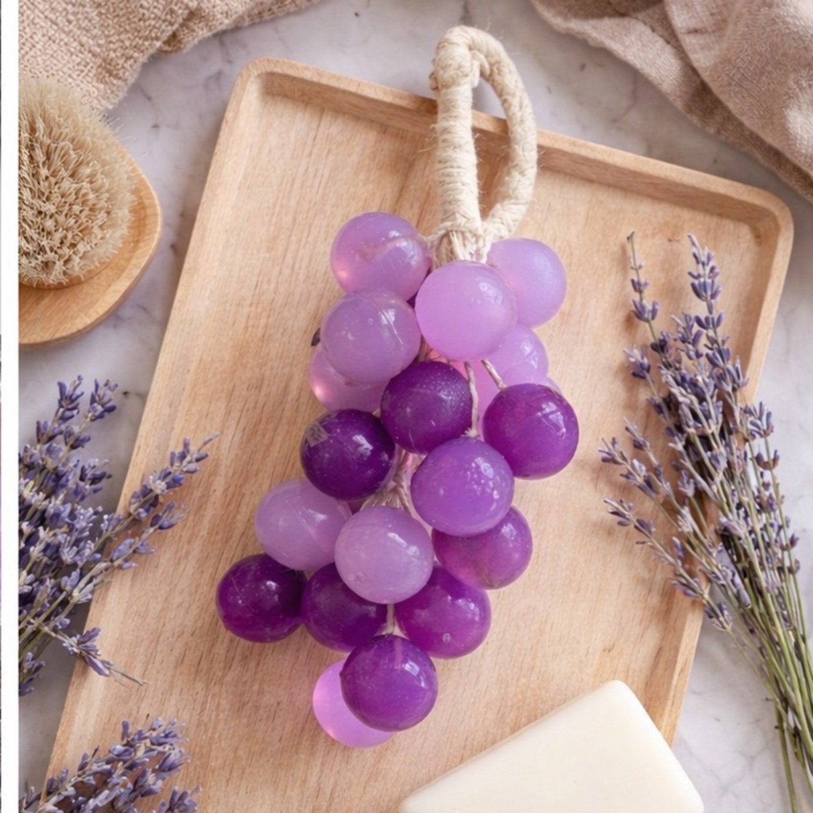Purple Decor Lavender Grape Vine Soap Natural Handmade Organic Essential Oils