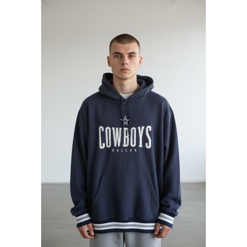 Dallas Cowboys NFL Hoodie Navy Pullover Oversized Streetwear XL