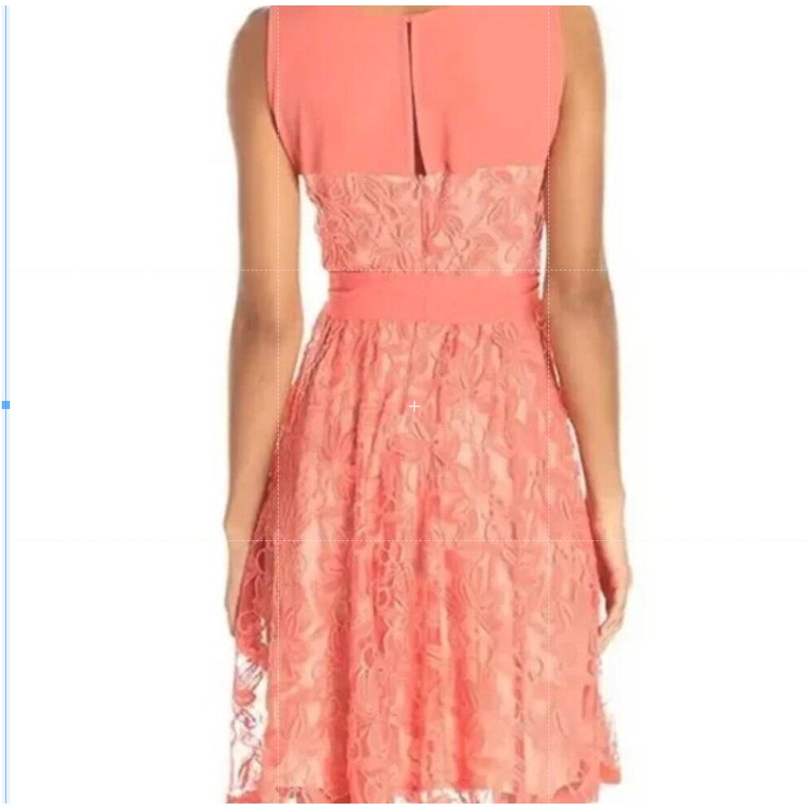 J Taylor Coral Lace Belted Dress Size 16 Spring Wedding Romantic