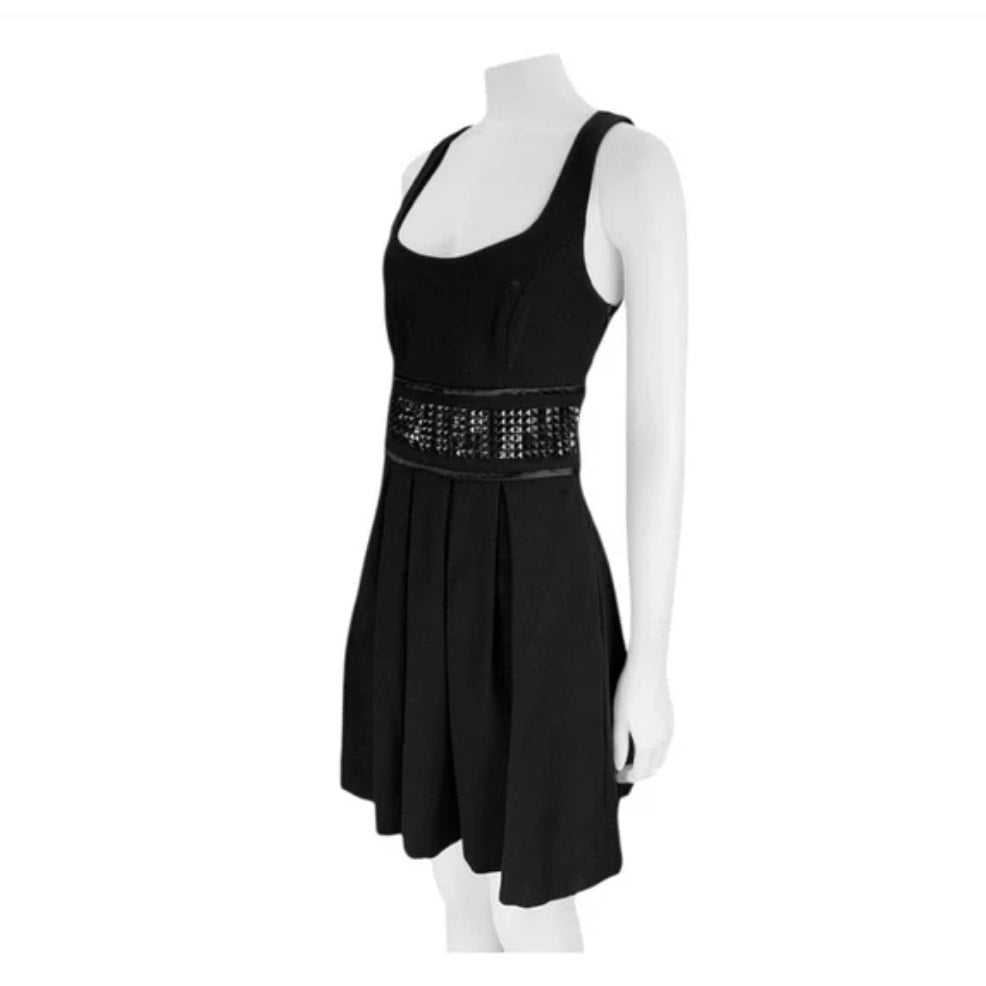 Armani Exhange Pleated Waist Applique Accent With Pockets Dress sz XS