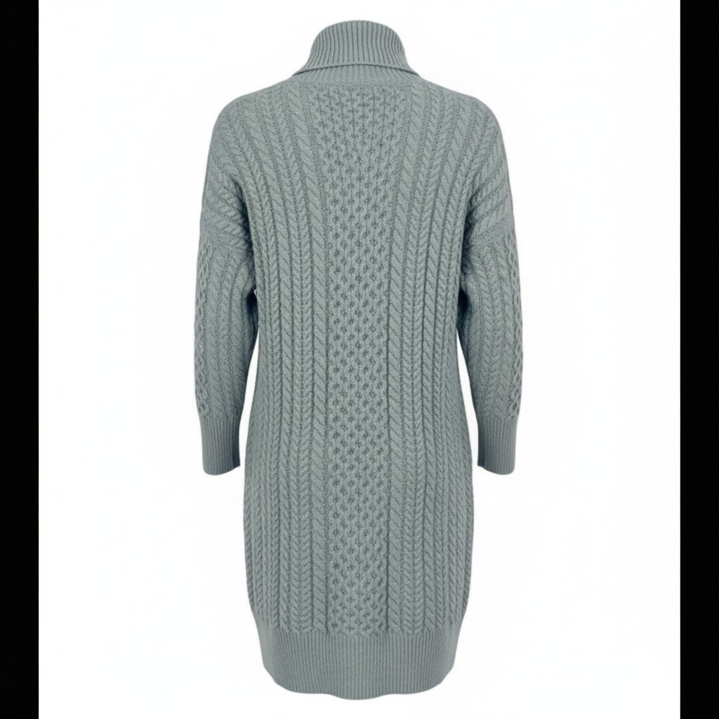Elliatt Pleasure Cable Knit Turtleneck Sweater Dress sz XS