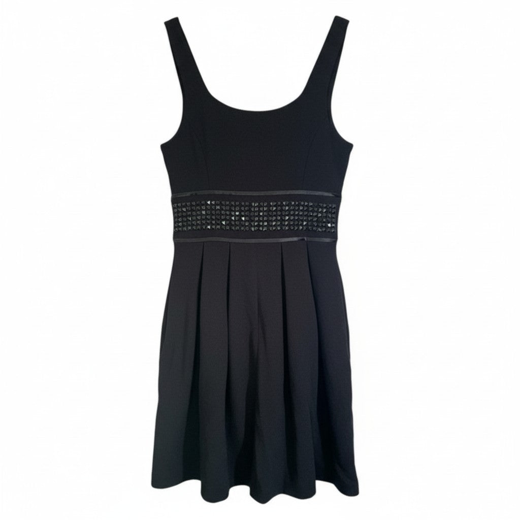 Armani Exhange Pleated Waist Applique Accent With Pockets Dress sz XS