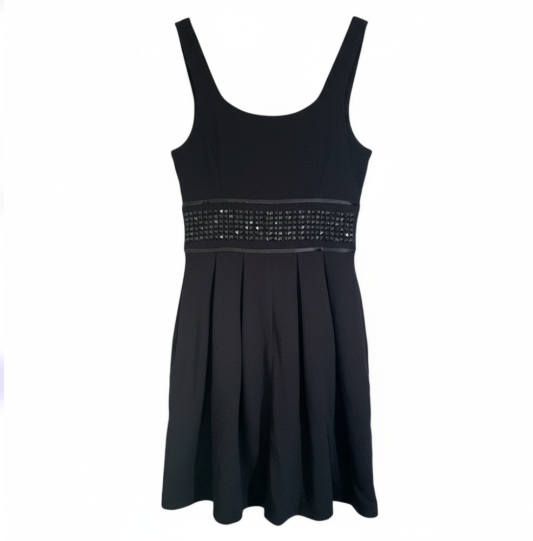 Armani Exhange Pleated Waist Applique Accent With Pockets Dress sz XS