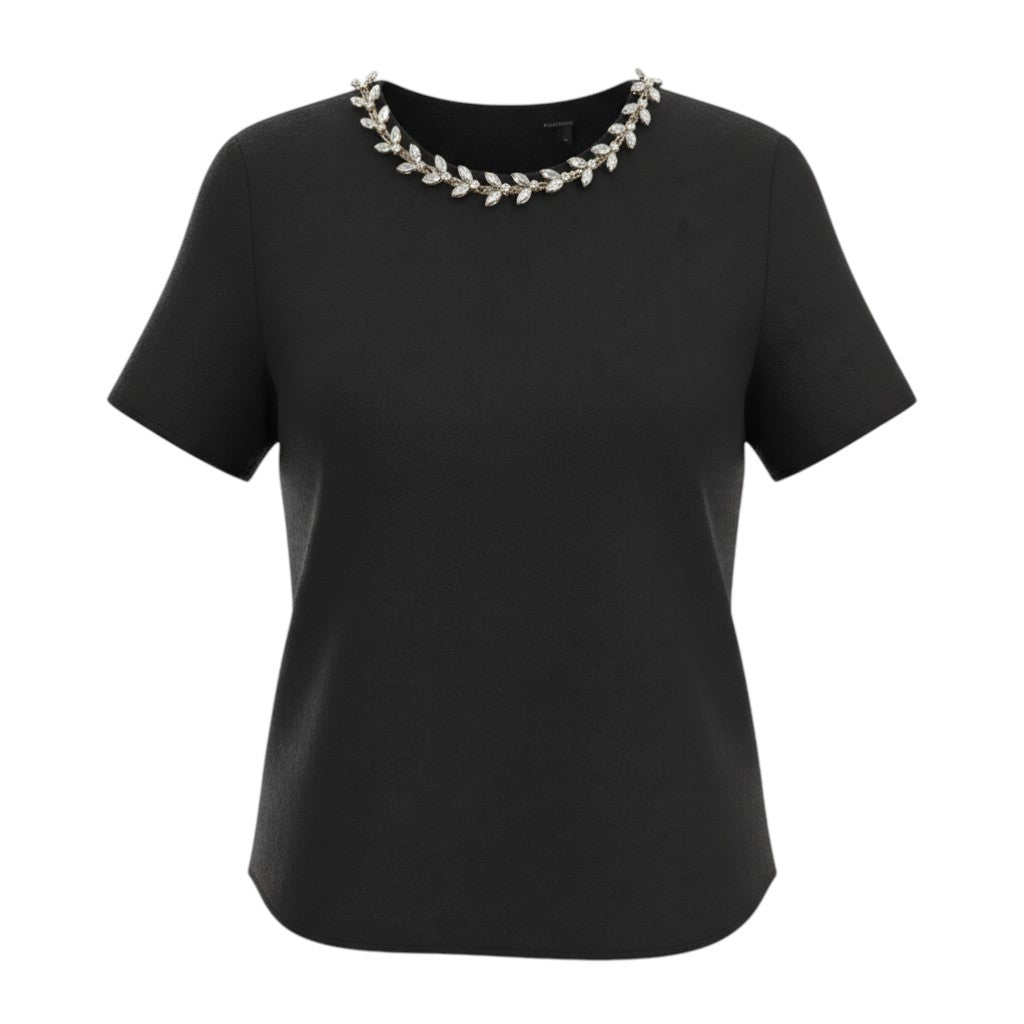 Romeo & Juliet Couture Embellished Black Top Medium