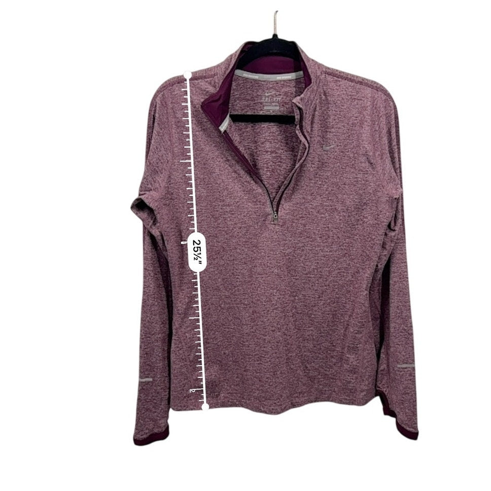 Nike Red Zip Up Thumb Hole Sweatshirt sz M