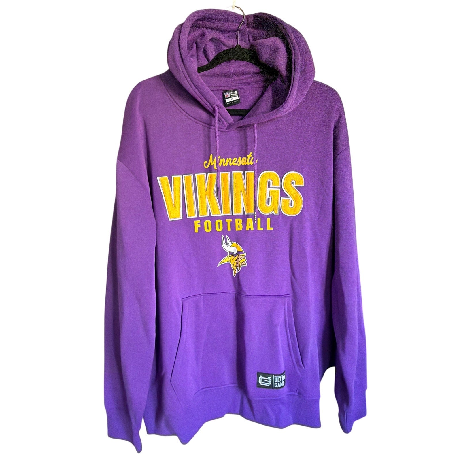 Minnesota Vikings NFL Hoodie Purple Graphic Football NWT XL