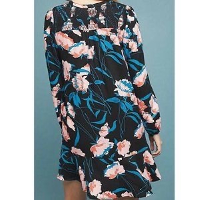 Just in 💫| Maeve by Anthropologie Women Ragonda Dress Floral Black Motif SZ 00