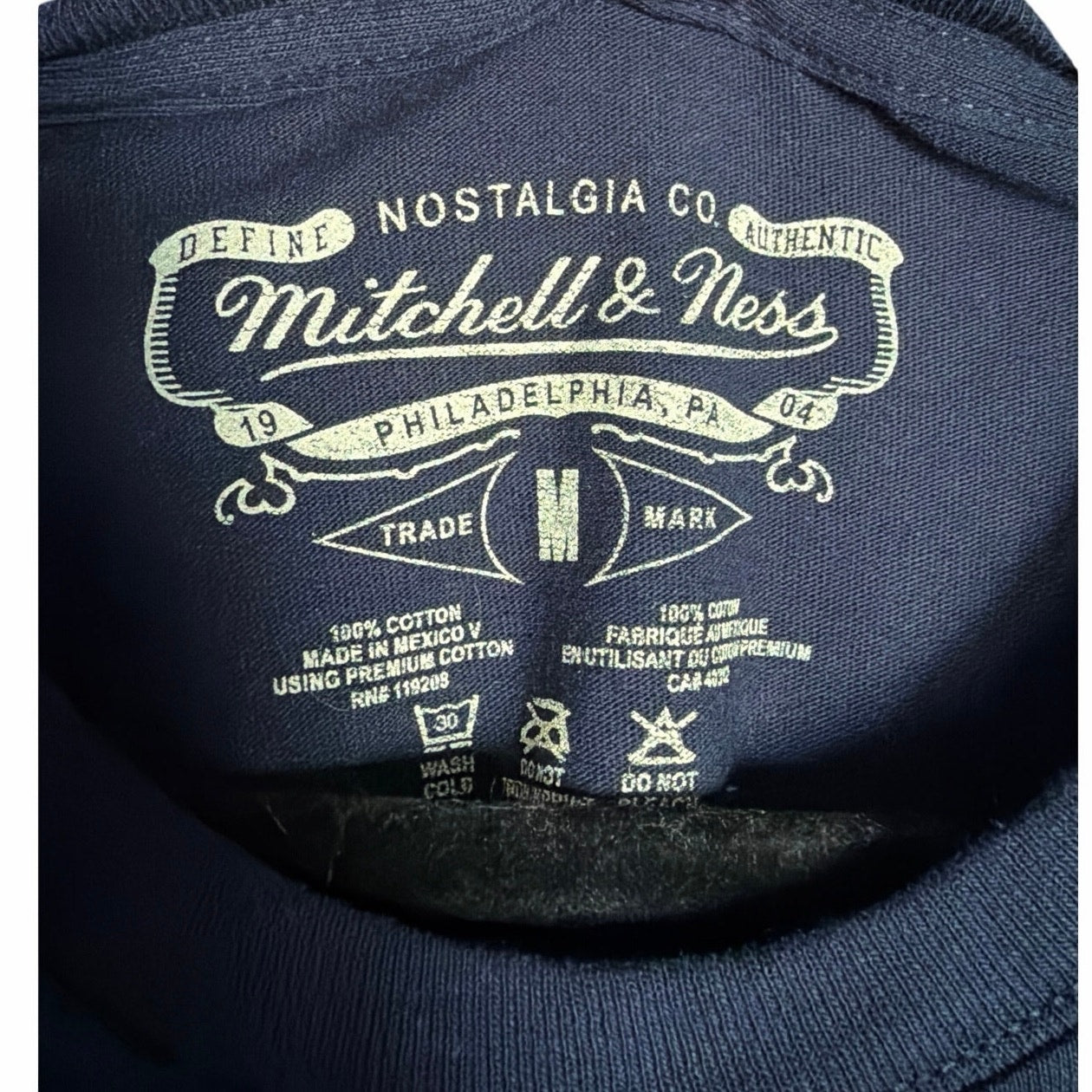 Mitchell & Ness Padres SD Logo Tee Navy MLB Streetwear Athletic New