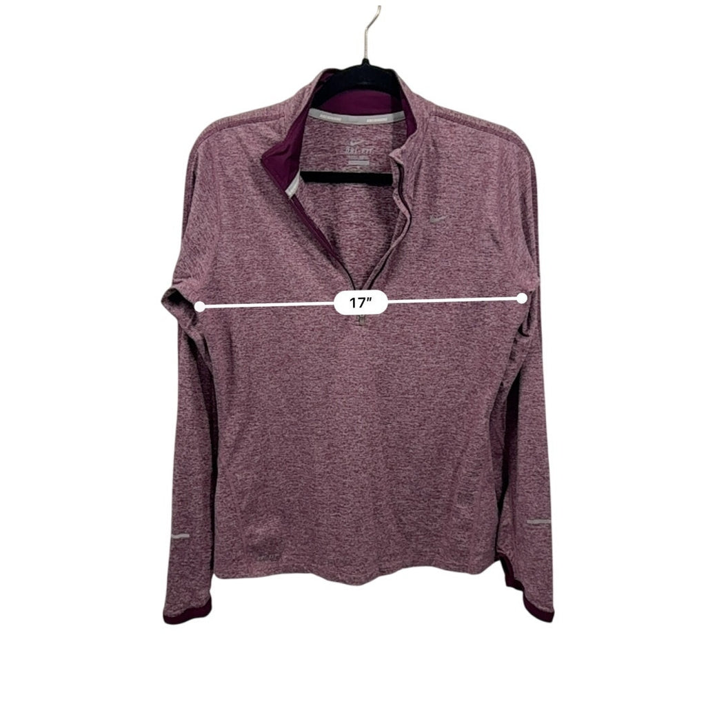 Nike Red Zip Up Thumb Hole Sweatshirt sz M