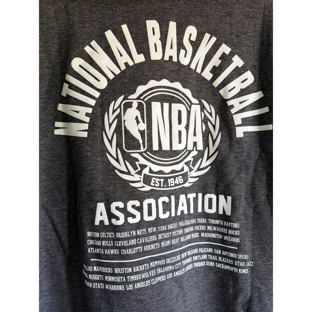 NBA National Basketball Association Hoodie Gray Graphic Medium NWT
