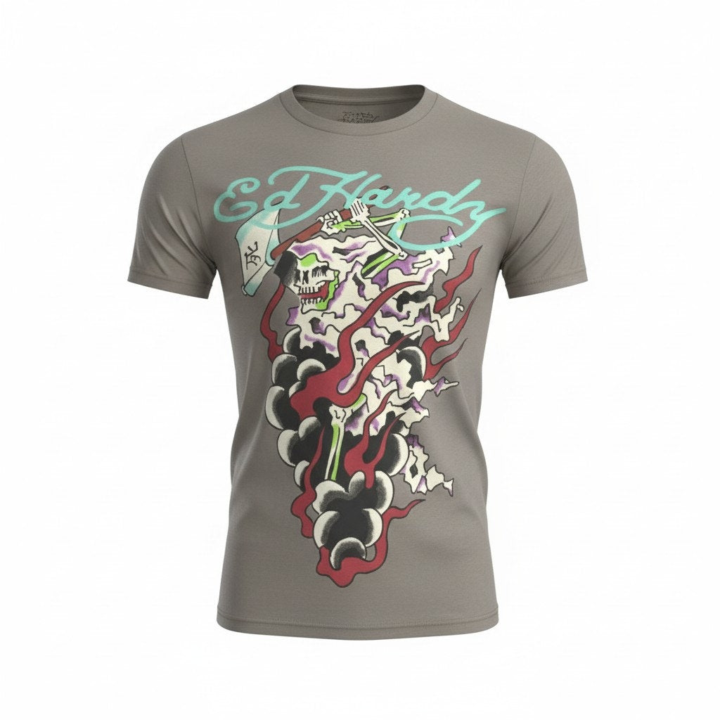 Ed Hardy Skull Graphic T Shirt Y2K Streetwear NWT Large