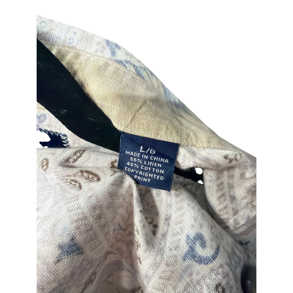 Tommy Bahama Paisley Button Down Shirt Men’s L Coastal Classic