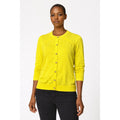 Escada Chartreuse Button Front Knit Cardigan Size L Made in Italy