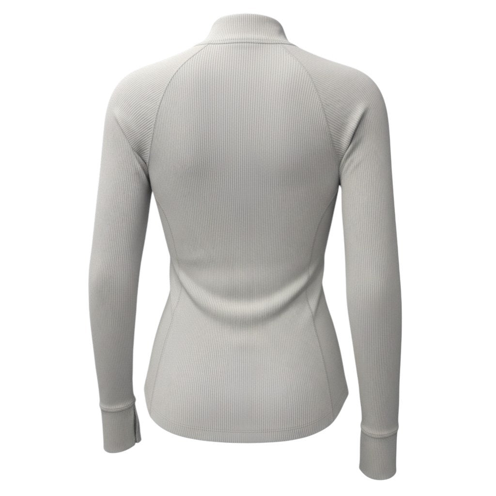 Athleta Salutation Jacket Beige Size M Full Zip Stretch Activewear