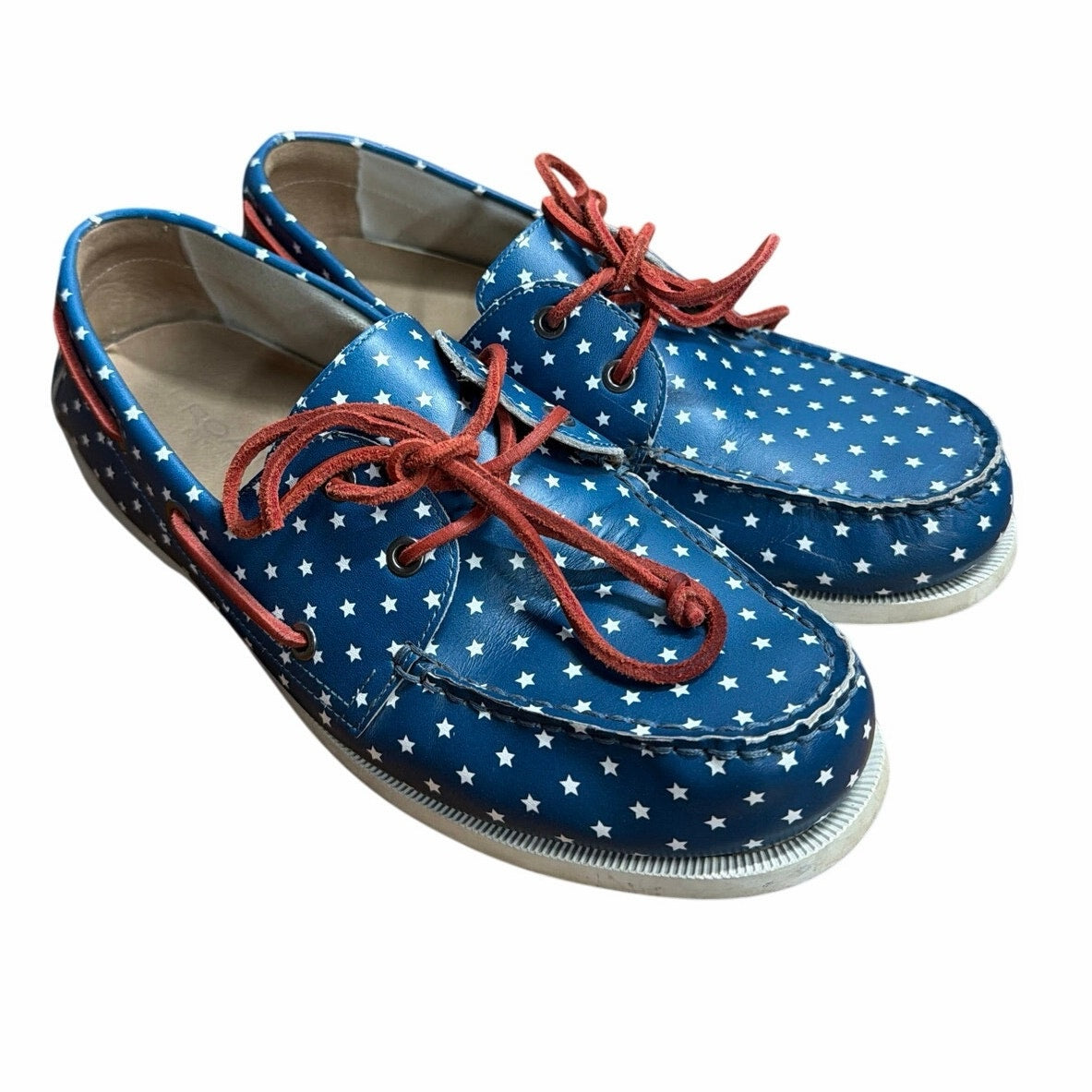 Froats Star Spangleds Boat Shoes 10.5 Americana Preppy