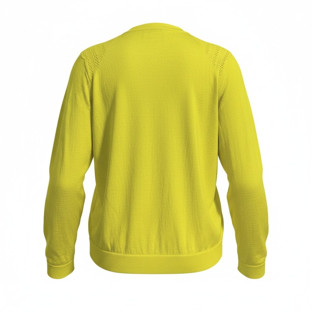 Escada Chartreuse Button Front Knit Cardigan Size L Made in Italy