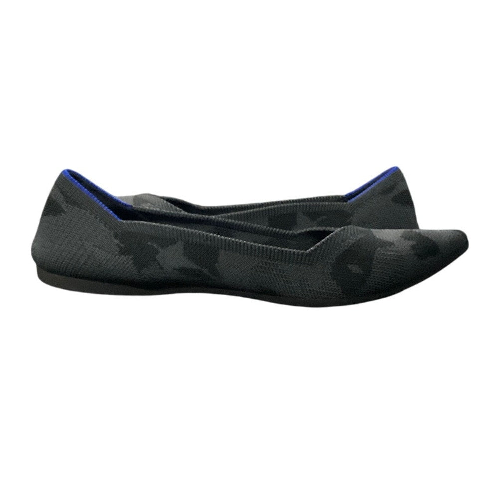Rothy’s The Point Flats Camo Black Grey Knit Washable Shoes Women’s Size 8.5